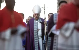 Papa Francisco na procissão da Quarta-feira de Cinzas. (Imagem do arquivo).