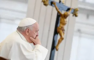 Papa Francisco durante uma Audiência Geral em 2023