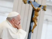 Papa Francisco durante uma Audiência Geral em 2023