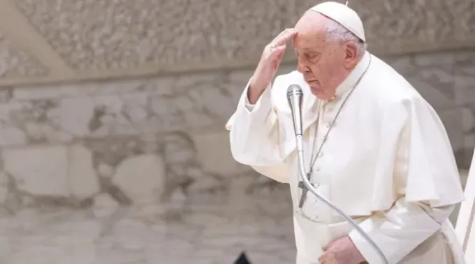 Papa Francisco durante a audiência geral de 28 de fevereiro de 2024. ?? 