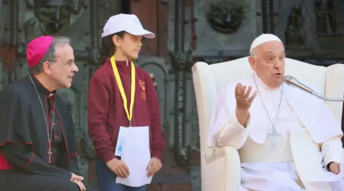 Encontro do papa Francisco com as crianças e jovens em Verona
