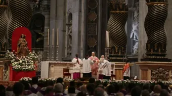 O papa Leão XIV na missa