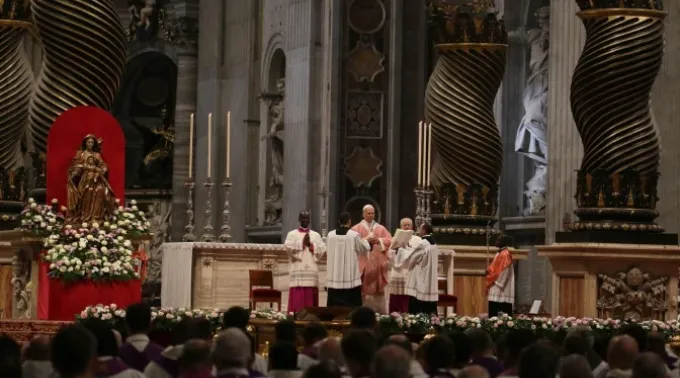 O papa Leão XIV na missa