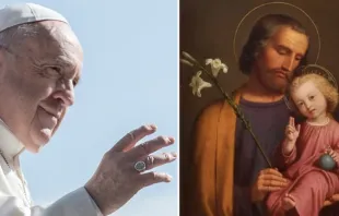 São José e o papa Francisco.