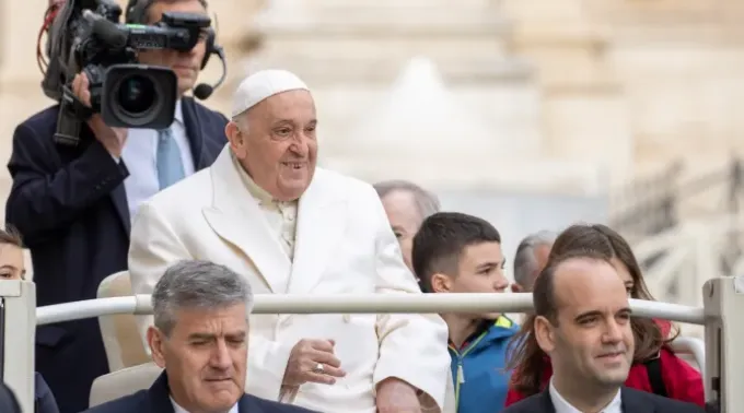 Papa Francisco na Audiência Geral de 3 de abril. ?? 