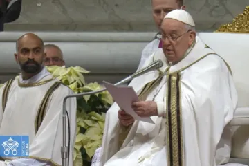 Papa Francisco na missa de Natal 2023.