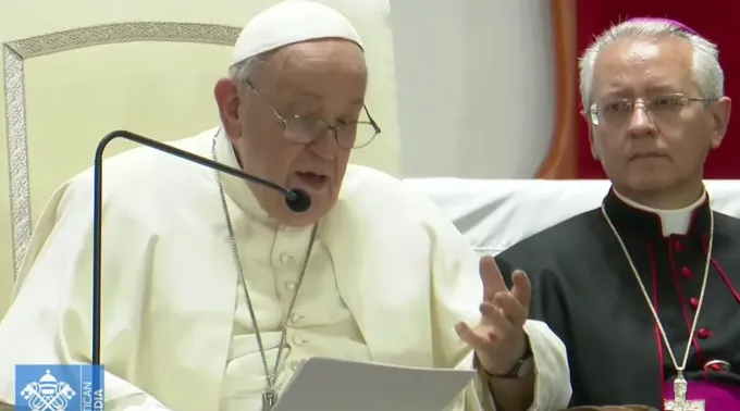 Papa Francisco no encontro com bispos, sacerdotes e agentes pastorais na Mongólia. ?? 