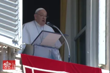 Papa Francisco rezando o Regina Caeli