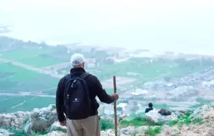 Captura de tela do vídeo no youtube de Magdala sobre a peregrinação virtual da Quaresma 2024.