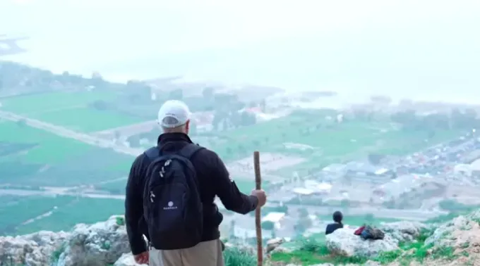 Captura de tela do vídeo no youtube de Magdala sobre a peregrinação virtual da Quaresma 2024. ?? 