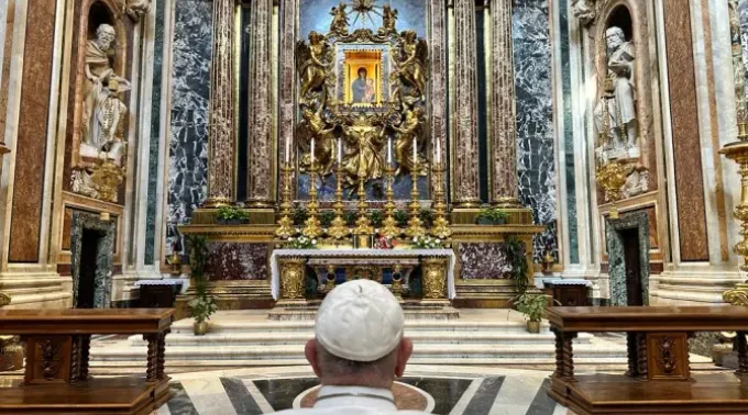 Papa Francisco em Santa Maria Maior. ?? 