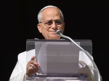 Papa Leão XIV durante a oração do Angelus.