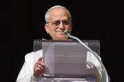 Papa Leão XIV durante a oração do Angelus.