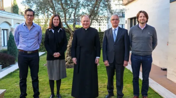 Os membros do Colégio Diretivo da Federação Regnum Christi, antes de sua I Convenção Geral em 2024. ?? 