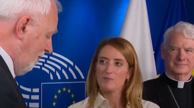 Roberta Metsola recebe prêmio In Veritate 2023. ?? 