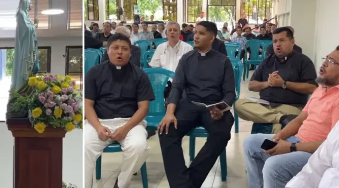 Padres da Nicarágua cantam à Imaculada Conceição. ?? 