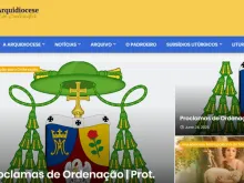 Imagem do site falso da arquidiocese de Salvador