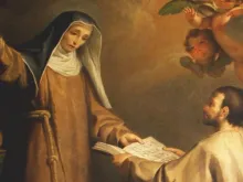 Santa Jacinta Marescotti dando instruções a uma de suas seguidoras