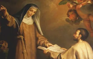 Santa Jacinta Marescotti dando instruções a uma de suas seguidoras