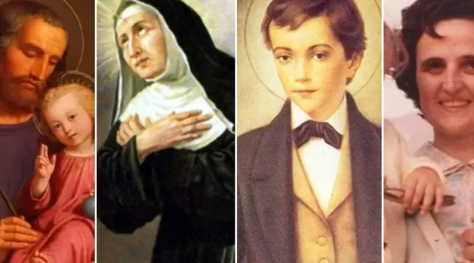 São José, santa Rita de Cássia, são Domingos Sávio e santa Gianna Beretta Molla. ?? 