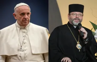 Papa Francisco e Sviatoslav Shevchuk, arcebispo maior da Igreja Greco-Católica Ucraniana