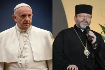 Papa Francisco e Sviatoslav Shevchuk, arcebispo maior da Igreja Greco-Católica Ucraniana