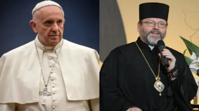 Papa Francisco e Sviatoslav Shevchuk, arcebispo-maior da Igreja Greco-Católica Ucraniana ?? 
