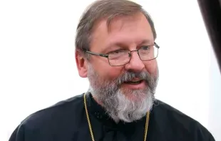 Sua Beatitude Sviatoslav Shevchuk durante o encontro com a ACN na Ucrânia.