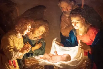 menino Jesus na manjedoura