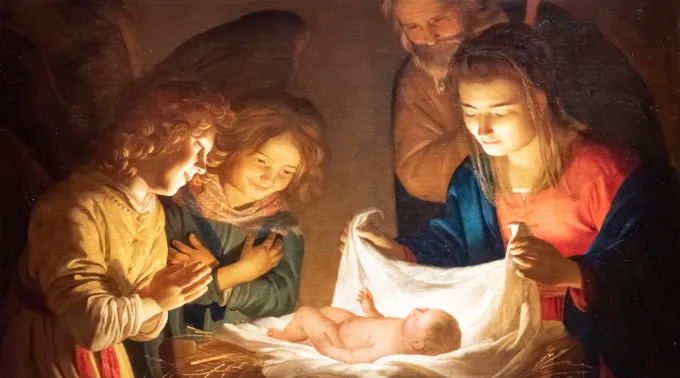 menino Jesus na manjedoura