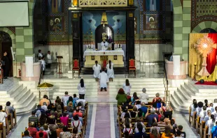 Foto ilustrativa de uma missa em São Paulo (SP).