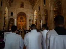Missa na catedral basílica do Santíssimo Salvador, em Salvador (BA)