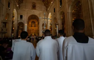 Missa na catedral basílica do Santíssimo Salvador, em Salvador (BA)