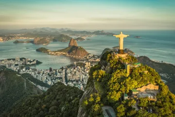 Imagem aérea do Cristo Redentor