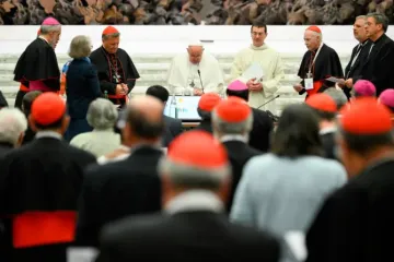 Papa Francisco com alguns dos participantes do Sínodo da Sindalidade