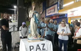 Terço mariano pela paz no Estado do Rio de Janeiro em maio de 2023, na diocese de Nova Iguaçu (RJ)