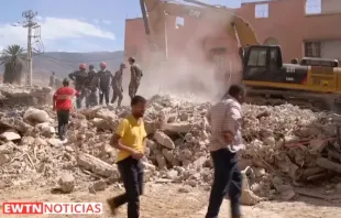 Cena dos danos causados pelo terremoto em Marrocos