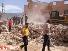Cena dos danos causados pelo terremoto em Marrocos