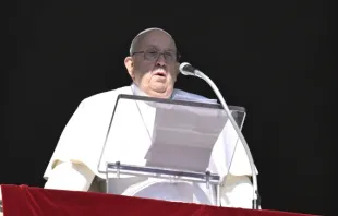 O papa Francisco fala à multidão reunida na Praça de São Pedro, em 1º de janeiro de 2025.