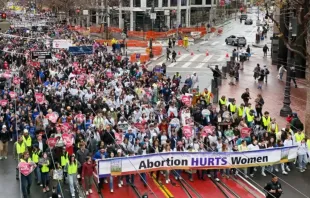 Milhares de pessoas participaram da West Coast Walk for Life (Caminhada pela Vida na Costa Oeste) no sábado, 20 de janeiro de 2024, em São Francisco