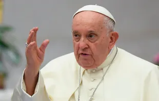 Papa Francisco no Sínodo da Sinodalidade em 5 de outubro de 2023.