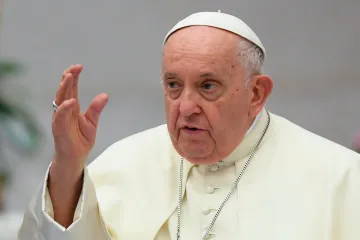 Papa Francisco no Sínodo da Sinodalidade em 5 de outubro de 2023.