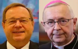 O bispo de Limburgo, Alemanha, dom Georg Bätzing, e o arcebispo de Poznan, Polônia, dom Stanisław Gądecki