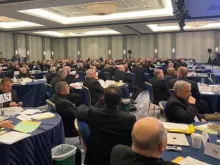 A Conferência dos Bispos Católicos dos EUA em reunião plenária de outono em 14 de novembro de 2023, em Baltimore, nos EUA.