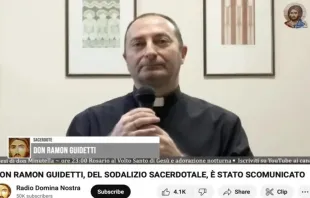 Padre Ramon Guidetti, excomungado por chamar o papa Francisco de "usurpador" em uma homilia no domingo (31).