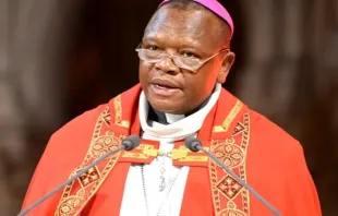 O presidente do Simpósio das Conferências Episcopais da África e Madagascar (SECAM, na sigla em inglês), dom Fridolin Ambongo.