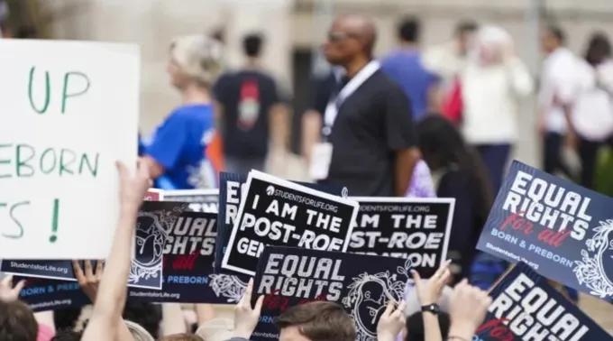 Manifestantes pró-vida em Washington DC ?? 