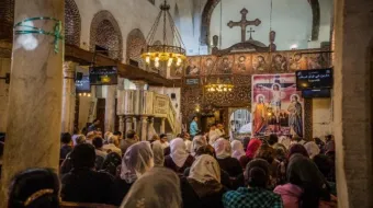 Igreja Ortodoxa Copta na região histórica da capital do Egito, conhecida como Velho Cairo.