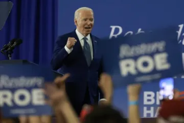Joe Biden em discurso de campanha