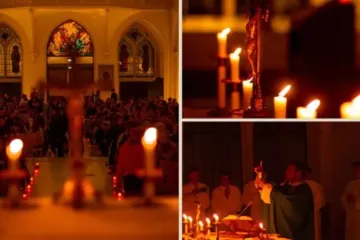 Missa à luz de velas na histórica capela de São José